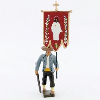 chouan avec fusil et banni&egrave;re