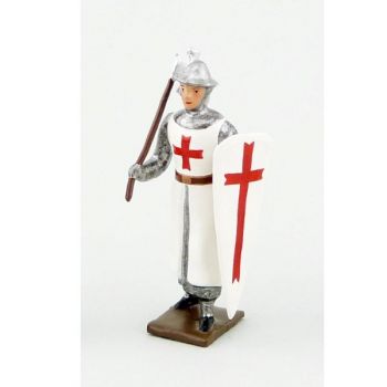 Templier, casque plat, h&acirc;che et bouclier
