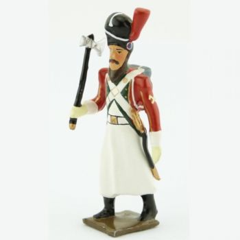 sapeur du 2e r&eacute;giment de la Garde de Paris (1803-1809) avec hache