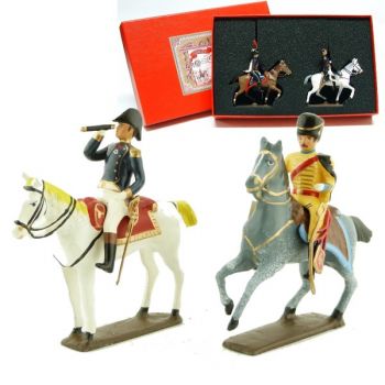 coffret de 2 figurines : mar&eacute;chal Bernadotte et son aide de camp