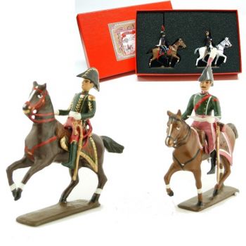 coffret de 2 figurines : mar&eacute;chal Grouchy et son aide de camp
