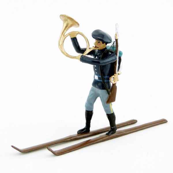 cor des chasseurs alpins en bleu horizon &agrave; skis