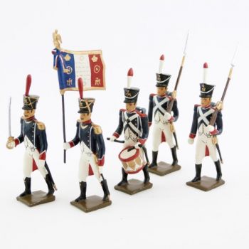 Tirailleurs-grenadiers (1809-1813), ensemble de 5 figurines