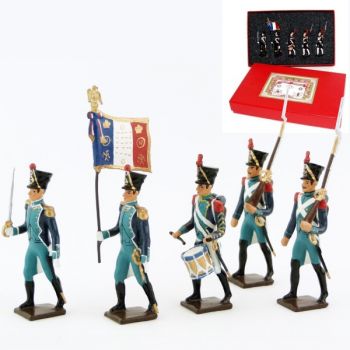 Canonniers Garde-C&ocirc;tes (1810-1813), coffret de 5 figurines
