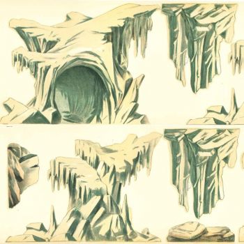 Icebergs / rochers (&agrave; d&eacute;couper) (l. 60 x h. 14 cm)