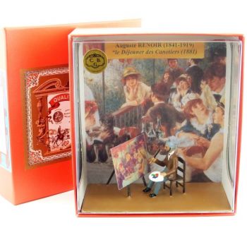 coffret ''Renoir peignant ''le d&eacute;jeuner des canotiers''