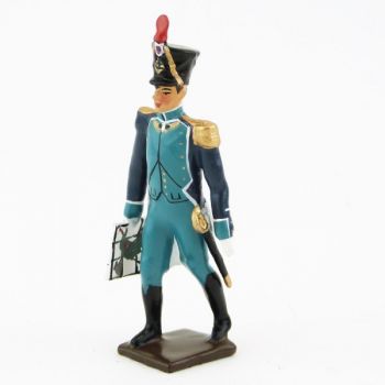 officier avec carte - canonniers garde-c&ocirc;tes