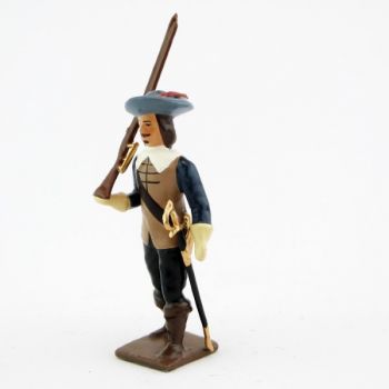 mousquetaire avec fusil sur l'&eacute;paule