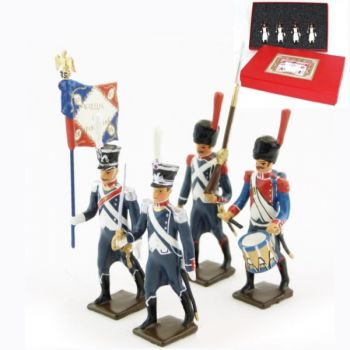 25e r&eacute;giment d'Infanterie l&eacute;g&egrave;re, coffret de 4 figurines