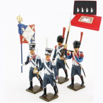 25e r&eacute;giment d'Infanterie l&eacute;g&egrave;re, coffret de 4 figurines