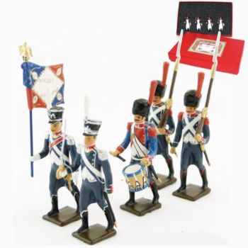 25e r&eacute;giment d'Infanterie l&eacute;g&egrave;re, coffret de 5 figurines