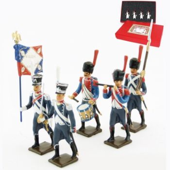 25e r&eacute;giment d'Infanterie l&eacute;g&egrave;re, coffret de 5 figurines