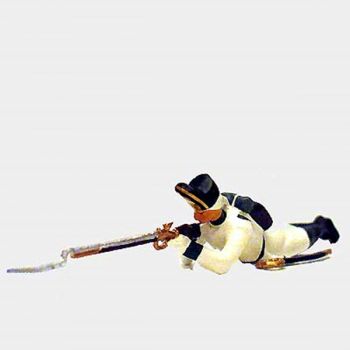 fantassin de l'infanterie autrichienne couch&eacute;, fusil en joue