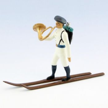 cor des chasseurs alpins en tenue d'hiver (blanc) &agrave; skis