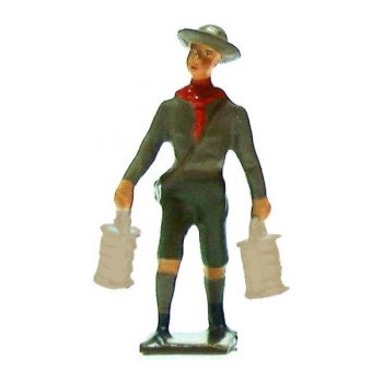 scout avec 2 vaches &agrave; eau