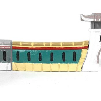 Mur de citadelle chinoise (c&ocirc;t&eacute; droit de la porte) en pl&acirc;tre ou staturoc