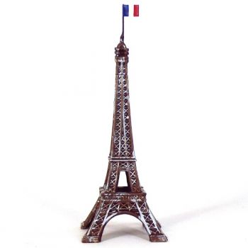 tour Eiffel avec drapeau fran&ccedil;ais (h. 10,5 cm)