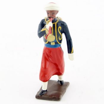 clairon du 3e rgt de zouaves (tombo jonquille) avec ch&egrave;che (turban)