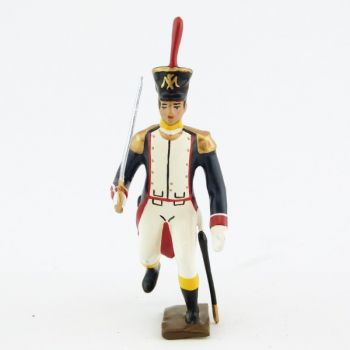 officier des voltigeurs du 17ème régiment de ligne à l'assaut