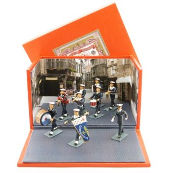 diorama ''le Bagad de Lann-Bihou&eacute;'' (tenue d'hiver) (9 p. + coffret)