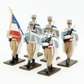 Garde au drapeau du 1er r&eacute;giment de Spahis