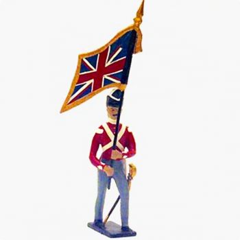 drapeau du 32nd (cornwall) regiment &agrave; l'assaut