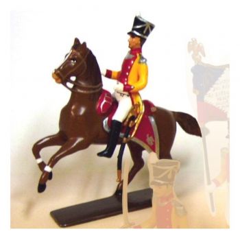 capitaine de Bosset (commandant le bataillon de Neuch&acirc;tel) &agrave; cheval