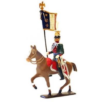 etendard des uhlans de bavi&egrave;re &agrave; cheval (1808)