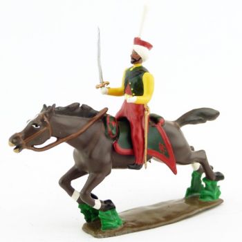 cavalier des Mameluks sur cheval au galop (marron)