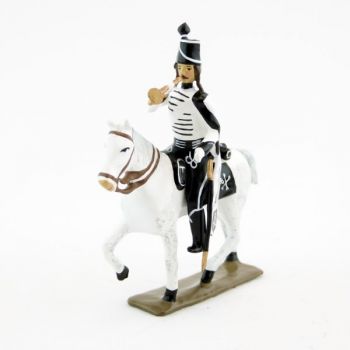 trompette des hussards volontaires de la mort &agrave; cheval (1793)