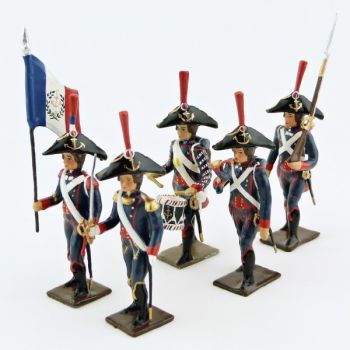 Pontonniers du Rhin (1792), ensemble de 5 figurines
