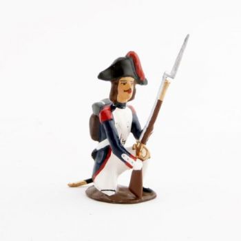 fantassin de l'infanterie campagne d'Egypte (1799) &agrave; genou, fusil pos&eacute; au sol