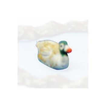 Canard nageant t&ecirc;te verte