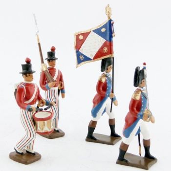 L&eacute;gion nautique (1798-1801), ensemble de 4 figurines
