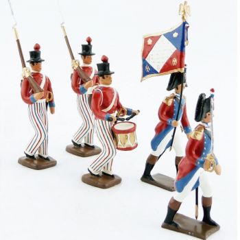 L&eacute;gion nautique (1798-1801), ensemble de 5 figurines