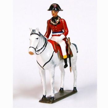 Bonaparte, 1er Consul &agrave; cheval (1769-1821), manteau rouge