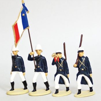 Legion Etrangere Couvre-Nuque,  Tenue D'&Eacute;t&eacute; (1914), ensemble de 4 figurines