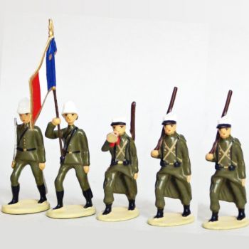Legion Etrangere Couvre-Nuque, Tenue D'&Eacute;t&eacute; (1939-1940), ensemble de 5 figurines