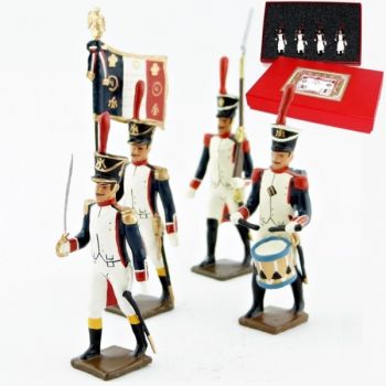 Fusiliers, &eacute;cole de Saint-Cyr (1812), coffret de 4 figurines