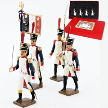 Fusiliers, &eacute;cole de Saint-Cyr (1812), coffret de 4 figurines