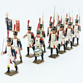 Fusiliers, &eacute;cole de Saint-Cyr (1812), ensemble de 12 figurines
