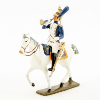 trompette des dragons de la garde (dragons de l'imp&eacute;ratrice) &agrave; cheval (1809)