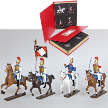 coffret de 4 cavaliers - Carabiniers &agrave; cheval (1812)