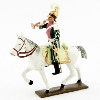 trompette des chevau-l&eacute;ger 3&egrave;me rgt (plastron rose) (1812)