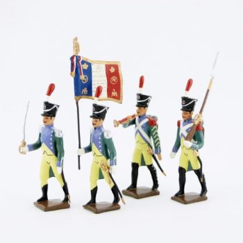 Garde &agrave; pied amsterdam, ensemble de 4 figurines