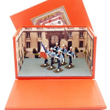 diorama la Garde au drapeau des Sapeurs-Pompiers de Paris (6 p.)