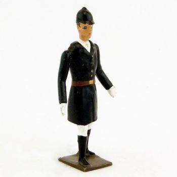 Veneur, manteau noir à parements noir,