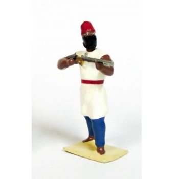 touareg au feu, tunique blanche, pantalon bleu