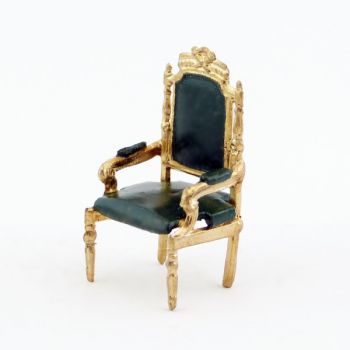 fauteuil vert et or