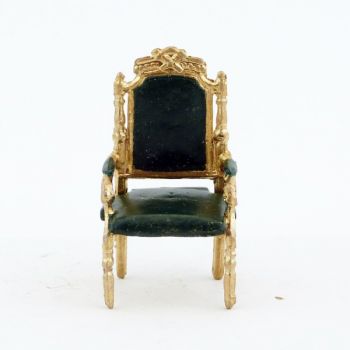 fauteuil vert et or